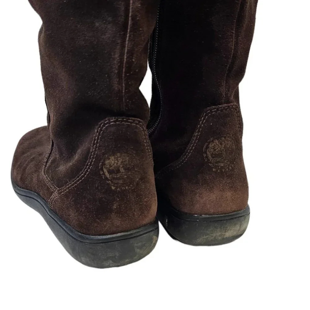 Timerbland x Smartwool Tall Boots Size 7 Leather Suede Brown - Picture 10 of 13